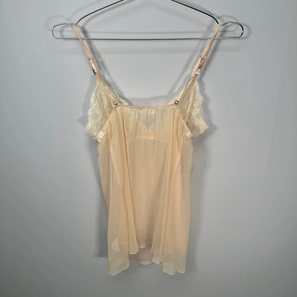 La Senza‎ Nude Sheer Lace Nightie Top Large - Picture 3 of 4